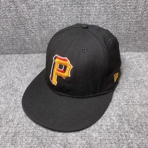 Pittsburgh Pirates Hat Cap Fitted Mens 7 3/8 Black MLB Baseball 59FIFTY New Era